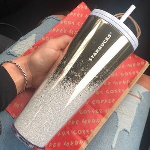 Starbucks Mirror Glitter Gold Cold Cup holiday ‘19
